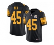 Youth Nike Pittsburgh Steelers #45 Roosevelt Nix Limited Black Rush NFL Jersey
