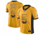 Youth Nike Pittsburgh Steelers #5 Joshua Dobbs Limited Gold Rush Drift Fashion NFL Jersey