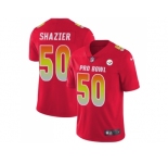 Youth Nike Pittsburgh Steelers #50 Ryan Shazier Red Stitched NFL Limited AFC 2018 Pro Bowl Jersey