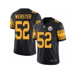 Youth Nike Pittsburgh Steelers #52 Mike Webster Limited Black Rush NFL Jersey