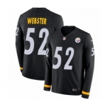 Youth Nike Pittsburgh Steelers #52 Mike Webster Limited Black Therma Long Sleeve NFL Jersey