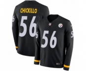 Youth Nike Pittsburgh Steelers #56 Anthony Chickillo Limited Black Therma Long Sleeve NFL Jersey