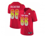 Youth Nike Pittsburgh Steelers #66 David DeCastro Red Stitched NFL Limited AFC 2018 Pro Bowl Jersey