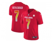 Youth Nike Pittsburgh Steelers #7 Ben Roethlisberger Red Stitched NFL Limited AFC 2018 Pro Bowl Jersey