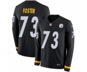 Youth Nike Pittsburgh Steelers #73 Ramon Foster Limited Black Therma Long Sleeve NFL Jersey