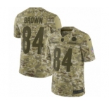 Youth Nike Pittsburgh Steelers #84 Antonio Brown Limited Camo 2018 Salute to Service NFL Jersey