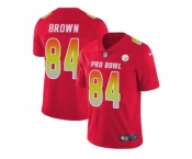 Youth Nike Pittsburgh Steelers #84 Antonio Brown Red Stitched NFL Limited AFC 2018 Pro Bowl Jersey