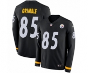 Youth Nike Pittsburgh Steelers #85 Xavier Grimble Limited Black Therma Long Sleeve NFL Jersey