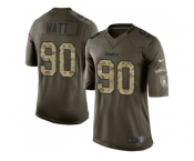 Youth Nike Pittsburgh Steelers #90 T. J. Watt Green Stitched NFL Limited 2015 Salute to Service Jersey