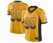 Youth Nike Pittsburgh Steelers #90 T. J. Watt Limited Gold Rush Drift Fashion NFL Jersey