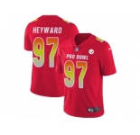 Youth Nike Pittsburgh Steelers #97 Cameron Heyward Red Stitched NFL Limited AFC 2018 Pro Bowl Jersey