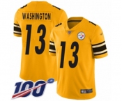 Youth Pittsburgh Steelers #13 James Washington Limited Gold Inverted Legend 100th Season Football Jersey