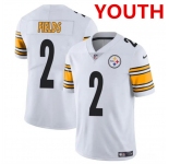 Youth Pittsburgh Steelers #2 Justin Fields White Vapor Untouchable Limited Football Stitched Jersey