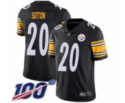 Youth Pittsburgh Steelers #20 Cameron Sutton Black Team Color Vapor Untouchable Limited Player 100th Season Football Jersey