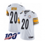 Youth Pittsburgh Steelers #20 Cameron Sutton White Vapor Untouchable Limited Player 100th Season Football Jersey