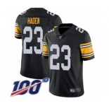 Youth Pittsburgh Steelers #23 Joe Haden Black Alternate Vapor Untouchable Limited Player 100th Season Football Jersey