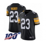 Youth Pittsburgh Steelers #23 Mike Wagner Black Alternate Vapor Untouchable Limited Player 100th Season Football Jersey