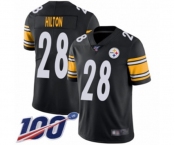 Youth Pittsburgh Steelers #28 Mike Hilton Black Team Color Vapor Untouchable Limited Player 100th Season Football Jersey