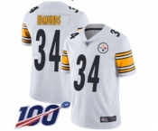 Youth Pittsburgh Steelers #34 Terrell Edmunds White Vapor Untouchable Limited Player 100th Season Football Jersey
