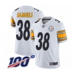 Youth Pittsburgh Steelers #38 Jaylen Samuels White Vapor Untouchable Limited Player 100th Season Football Jersey