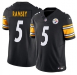 Youth Pittsburgh Steelers #5 Jalen Ramsey Black 2023 F.U.S.E. Vapor Untouchable Limited Football Stitched Jersey