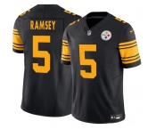 Youth Pittsburgh Steelers #5 Jalen Ramsey Black 2024 F.U.S.E. Color Rush Limited Football Stitched Jersey