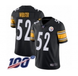 Youth Pittsburgh Steelers #52 Mike Webster Black Team Color Vapor Untouchable Limited Player 100th Season Football Jersey