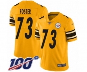 Youth Pittsburgh Steelers #73 Ramon Foster Limited Gold Inverted Legend 100th Season Football Jersey
