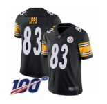 Youth Pittsburgh Steelers #83 Louis Lipps Black Team Color Vapor Untouchable Limited Player 100th Season Football Jersey