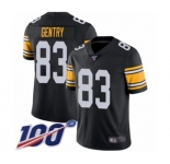 Youth Pittsburgh Steelers #83 Zach Gentry Black Alternate Vapor Untouchable Limited Player 100th Season Football Jersey