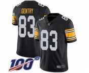 Youth Pittsburgh Steelers #83 Zach Gentry Black Alternate Vapor Untouchable Limited Player 100th Season Football Jersey