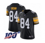 Youth Pittsburgh Steelers #84 Antonio Brown Black Alternate Vapor Untouchable Limited Player 100th Season Football Jersey