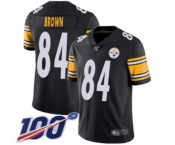 Youth Pittsburgh Steelers #84 Antonio Brown Black Team Color Vapor Untouchable Limited Player 100th Season Football Jersey
