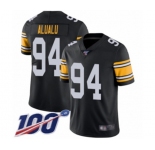 Youth Pittsburgh Steelers #94 Tyson Alualu Black Alternate Vapor Untouchable Limited Player 100th Season Football Jersey