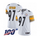 Youth Pittsburgh Steelers #97 Cameron Heyward White Vapor Untouchable Limited Player 100th Season Football Jersey