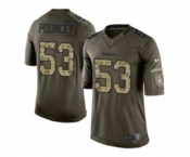 nike youth nfl jerseys pittsburgh steelers #53 pouncey army green[nike Limited Salute To Service]