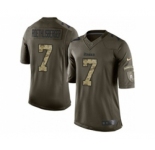 nike youth nfl jerseys pittsburgh steelers #7 roethlisberger army green[nike Limited Salute To Service]