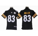 nike youth nfl jerseys pittsburgh steelers #83 heath miller black[nike]