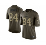 nike youth nfl jerseys pittsburgh steelers #84 brown army green[nike Limited Salute To Service]