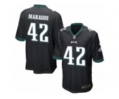 Men Nike Philadelphia Eagles #42 Chris Maragos Game Black Alternate NFL Jersey