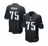 Men's Nike Philadelphia Eagles #75 Josh Sweat Game Black Alternate NFL Jersey