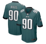 Men's Philadelphia Eagles #90 Jordan Davis Game Green Football Jersey