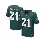 Men's Nike Philadelphia Eagles #21 Patrick Robinson Elite Midnight Green Team Color NFL Jersey