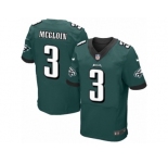 Men's Nike Philadelphia Eagles #3 Matt McGloin Elite Midnight Green Team Color NFL Jersey