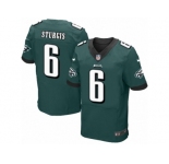 Men's Nike Philadelphia Eagles #6 Caleb Sturgis Elite Midnight Green Team Color NFL Jersey