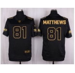 Nike Philadelphia Eagles #81 Jordan Matthews Black Pro Line Gold Collection Jersey[Elite]