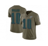 Men Nike Philadelphia Eagles #10 Mack Hollins Limited Olive 2017 Salute to Service NFL Jersey