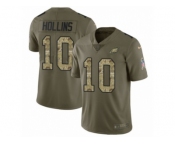 Men Nike Philadelphia Eagles #10 Mack Hollins Limited Olive Camo 2017 Salute to Service NFL Jersey