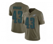 Men Nike Philadelphia Eagles #43 Darren Sproles Limited Olive 2017 Salute to Service NFL Jersey