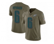 Men Nike Philadelphia Eagles #6 Caleb Sturgis Limited Olive 2017 Salute to Service NFL Jersey